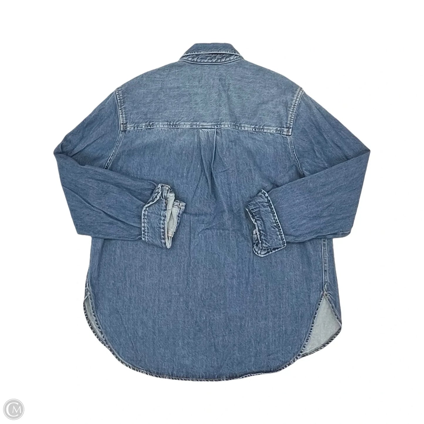 Jacket Shirt By Universal Thread In Blue Denim, Size: M