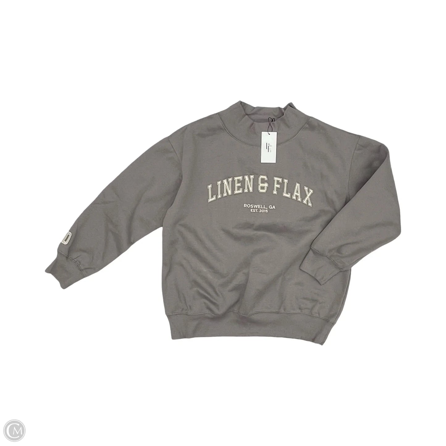 Sweatshirt Collar By Cmb In Grey, Size: M