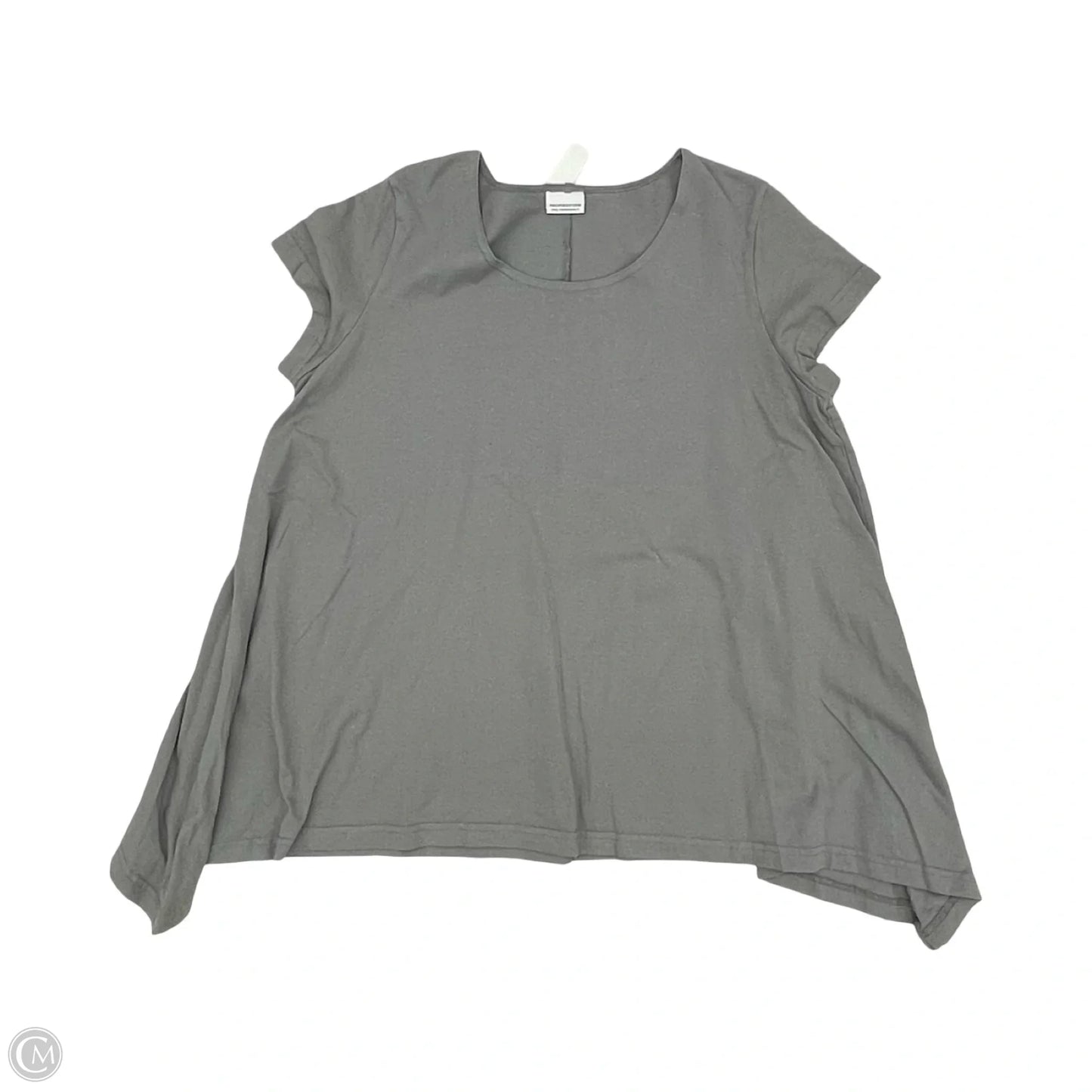 Top Short Sleeve By Cmb In Grey, Size: L
