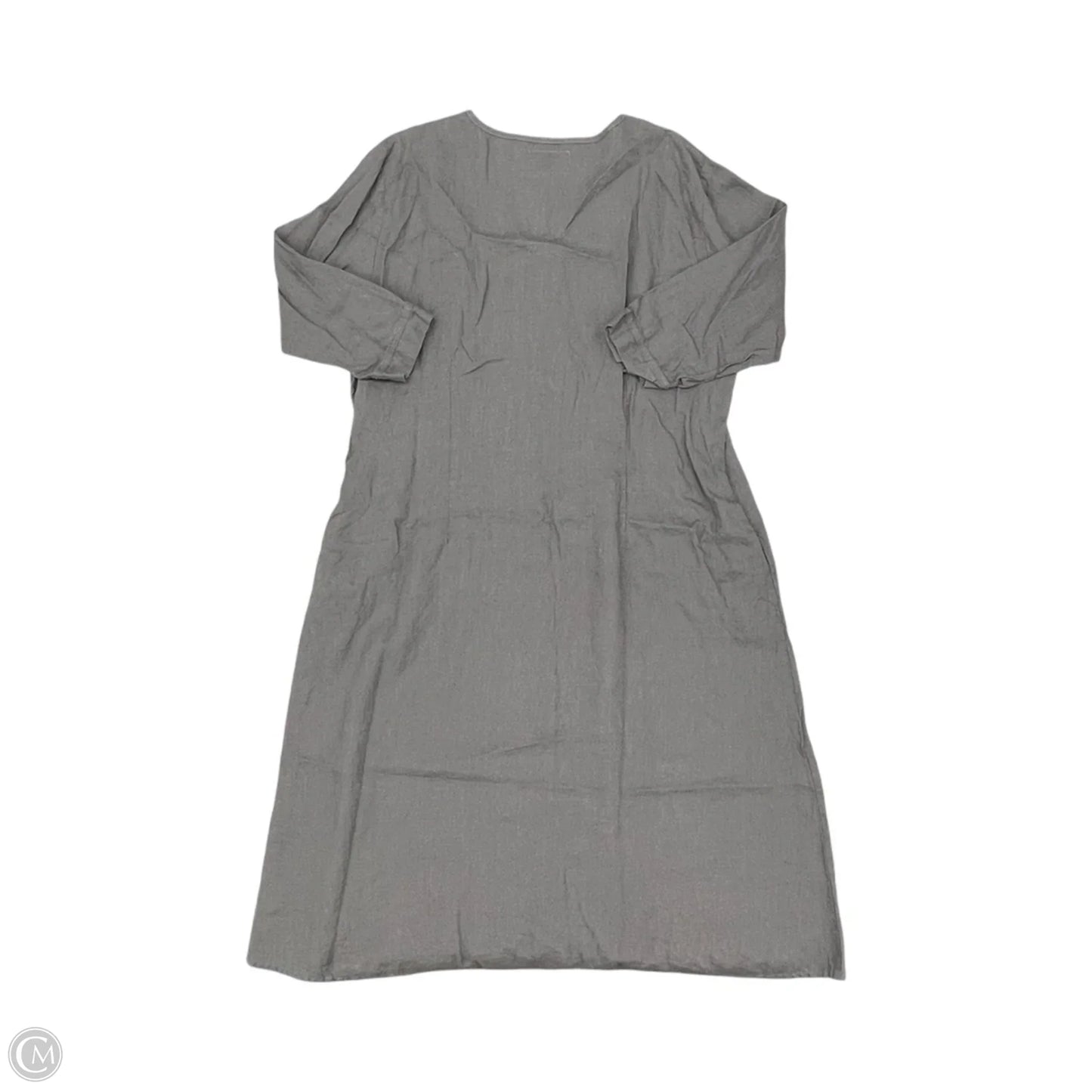Dress Casual Midi By Flax In Grey, Size: L