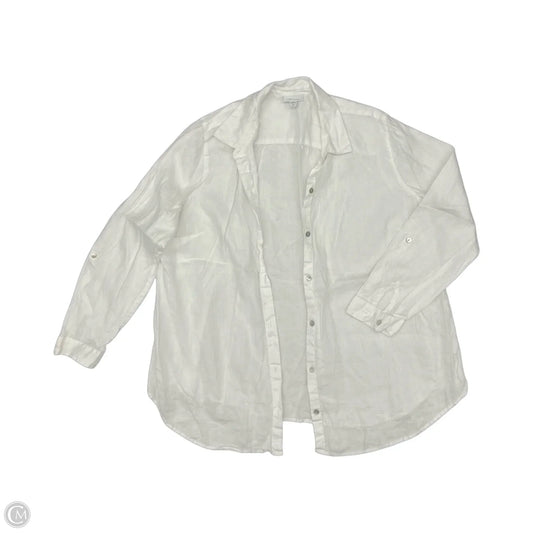 Blouse Long Sleeve By J. Jill In White, Size: Xl