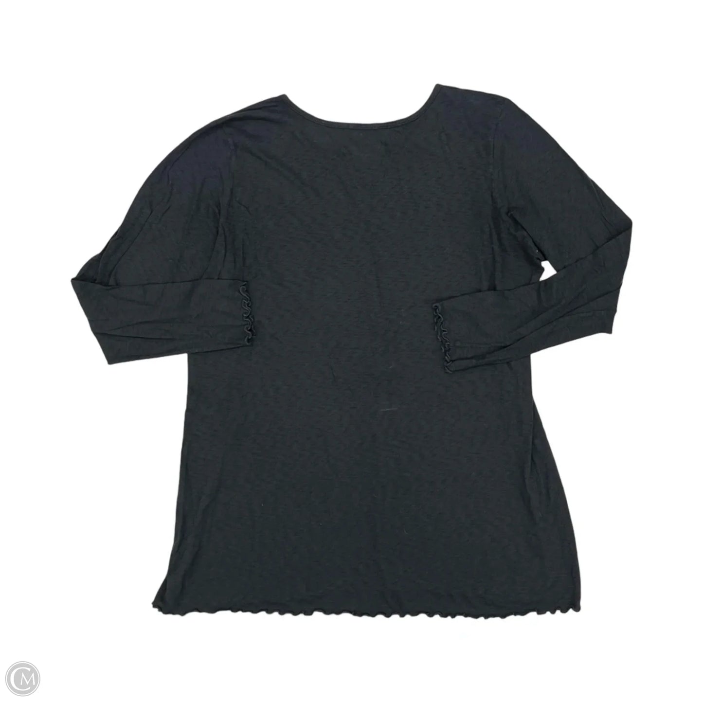 Top Long Sleeve By Cmc In Grey, Size: L