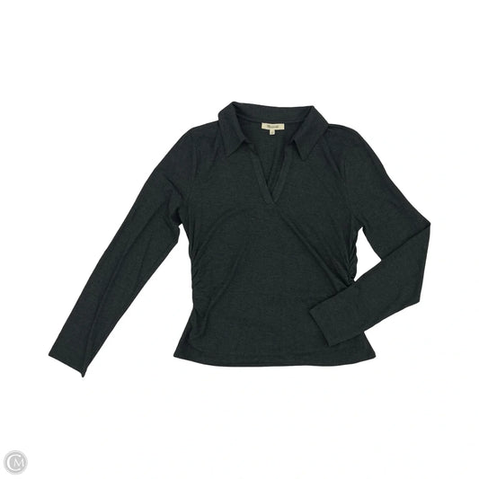 Top Long Sleeve By Madewell In Grey, Size: L
