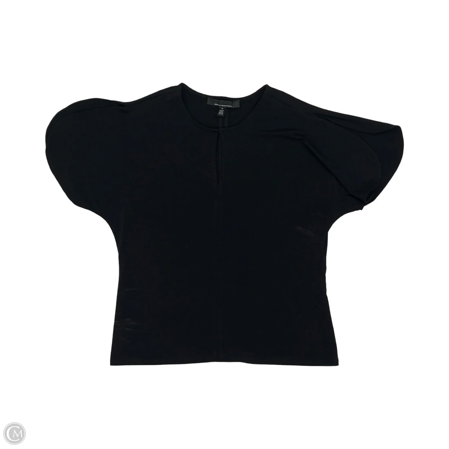 Blouse Short Sleeve By White House Black Market In Black, Size: M