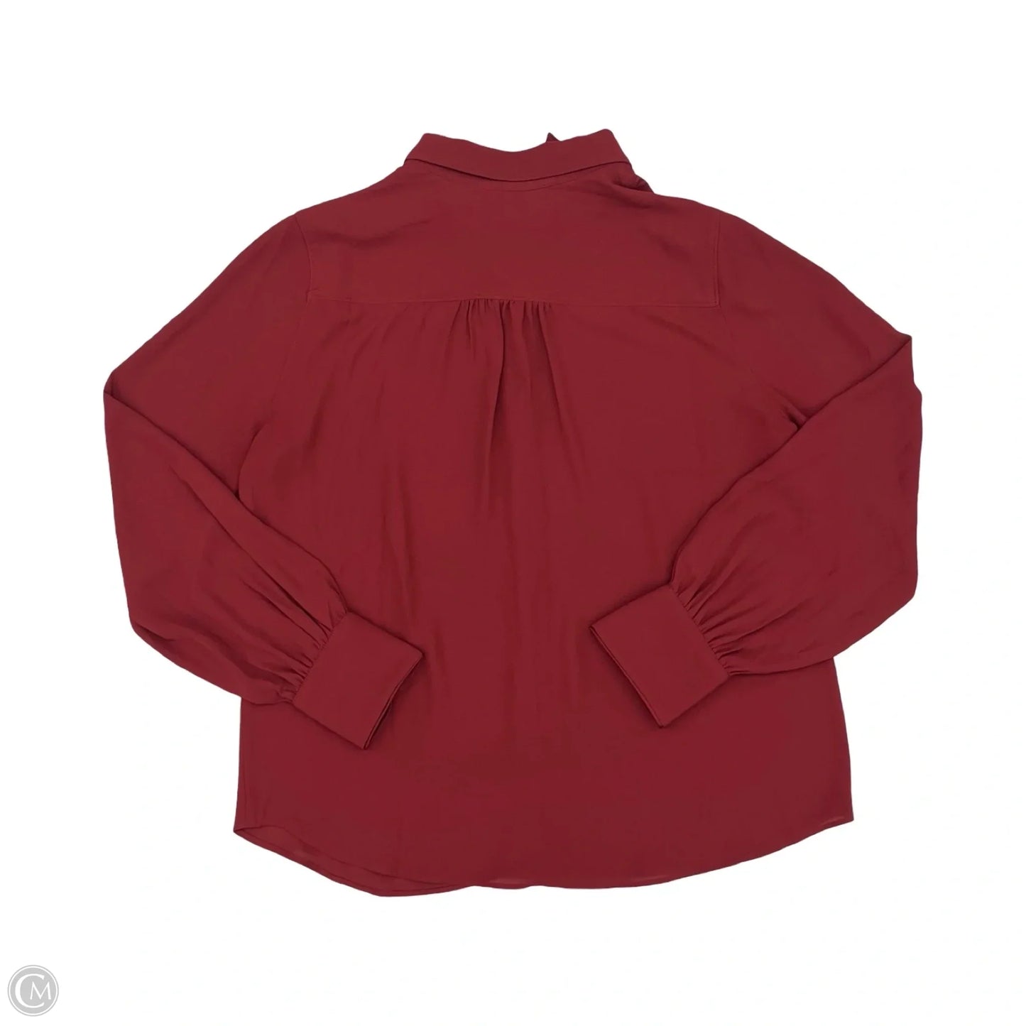 Blouse Long Sleeve By White House Black Market In Red, Size: M