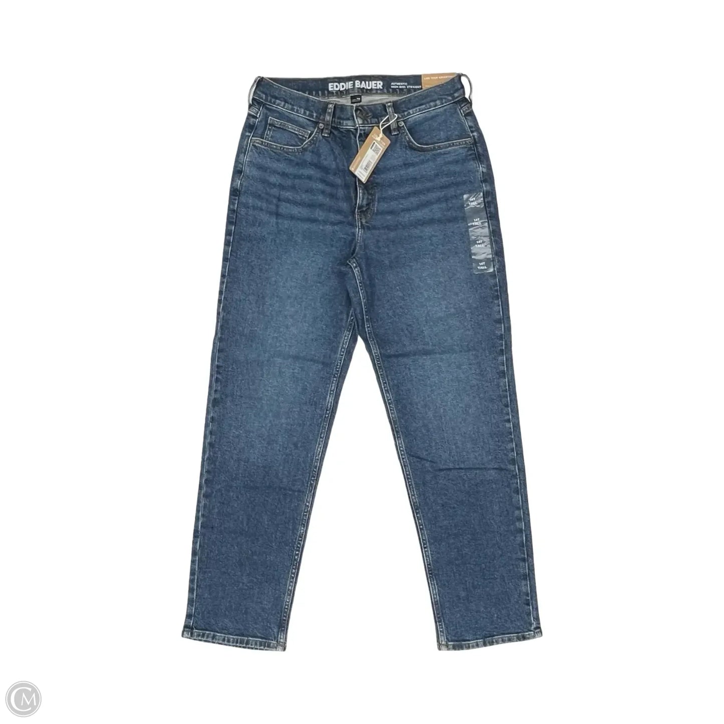 Jeans Straight By Eddie Bauer In Blue Denim, Size: 14l