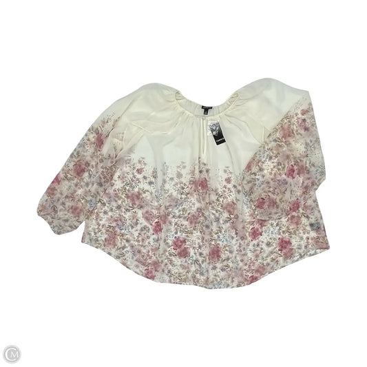 Blouse Long Sleeve By Torrid In Cream, Size: 1x