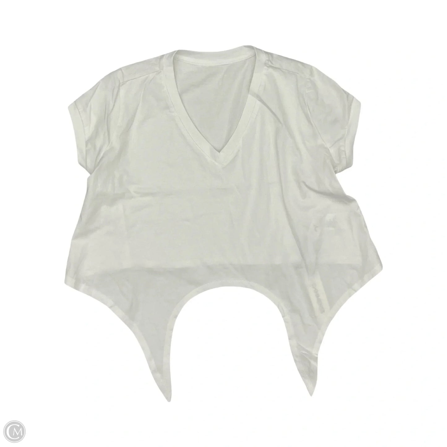 Top Short Sleeve By Commense In White, Size: M