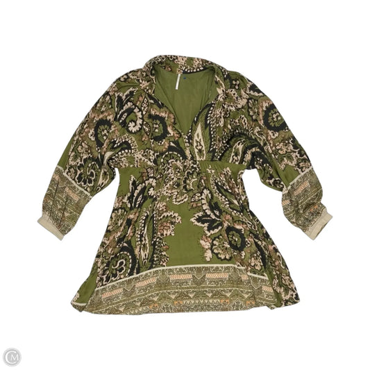 Tunic Long Sleeve By Free People In Green, Size: S