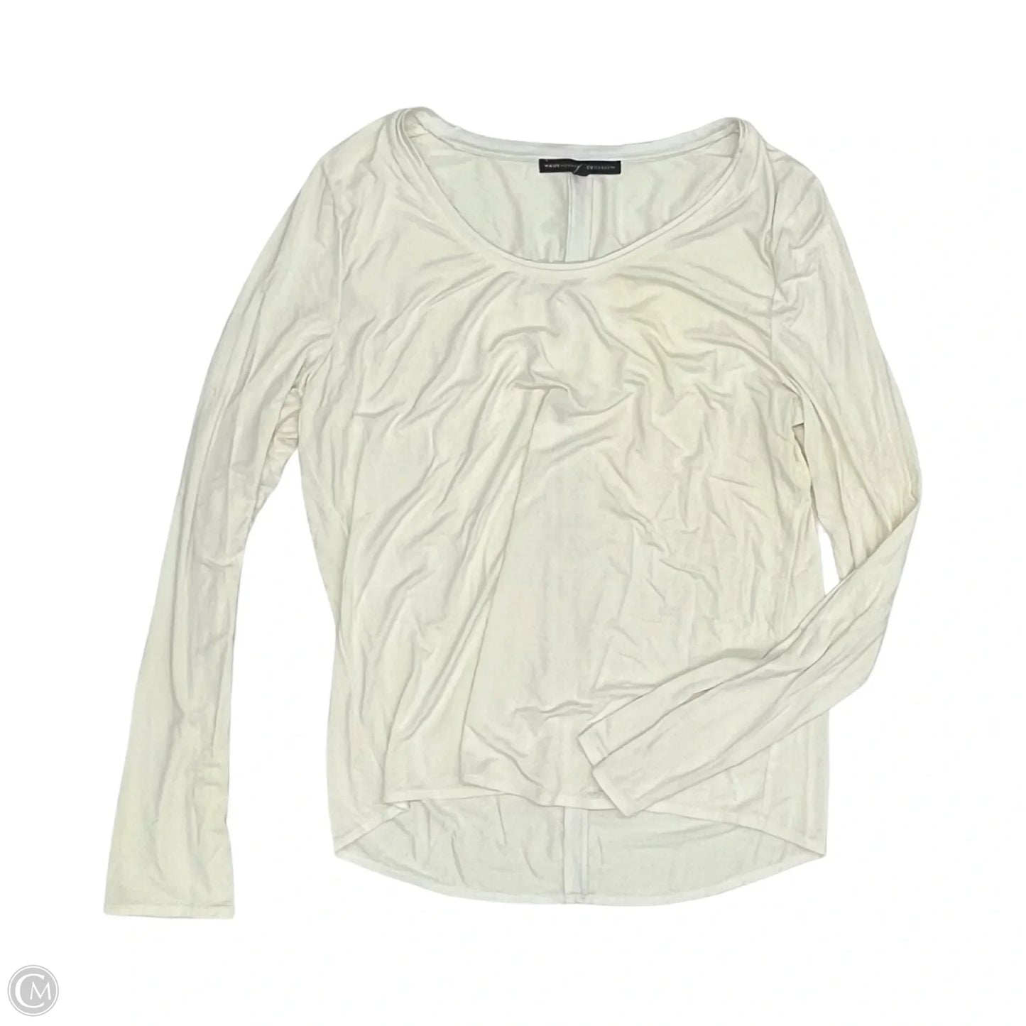 Top Long Sleeve Basic By White House Black Market In Cream, Size: Xl