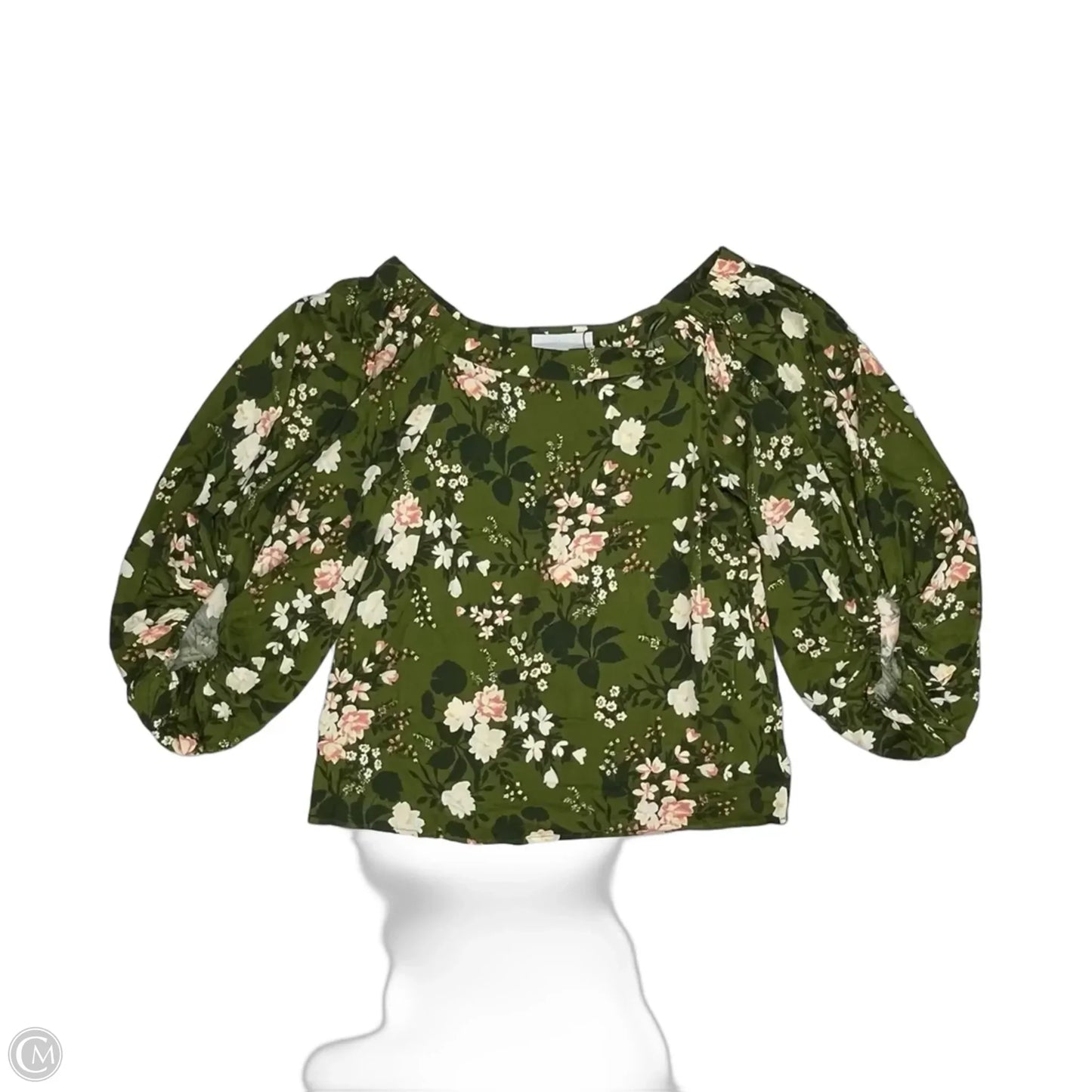 Blouse 3/4 Sleeve By Sugar Lips In Green, Size: M