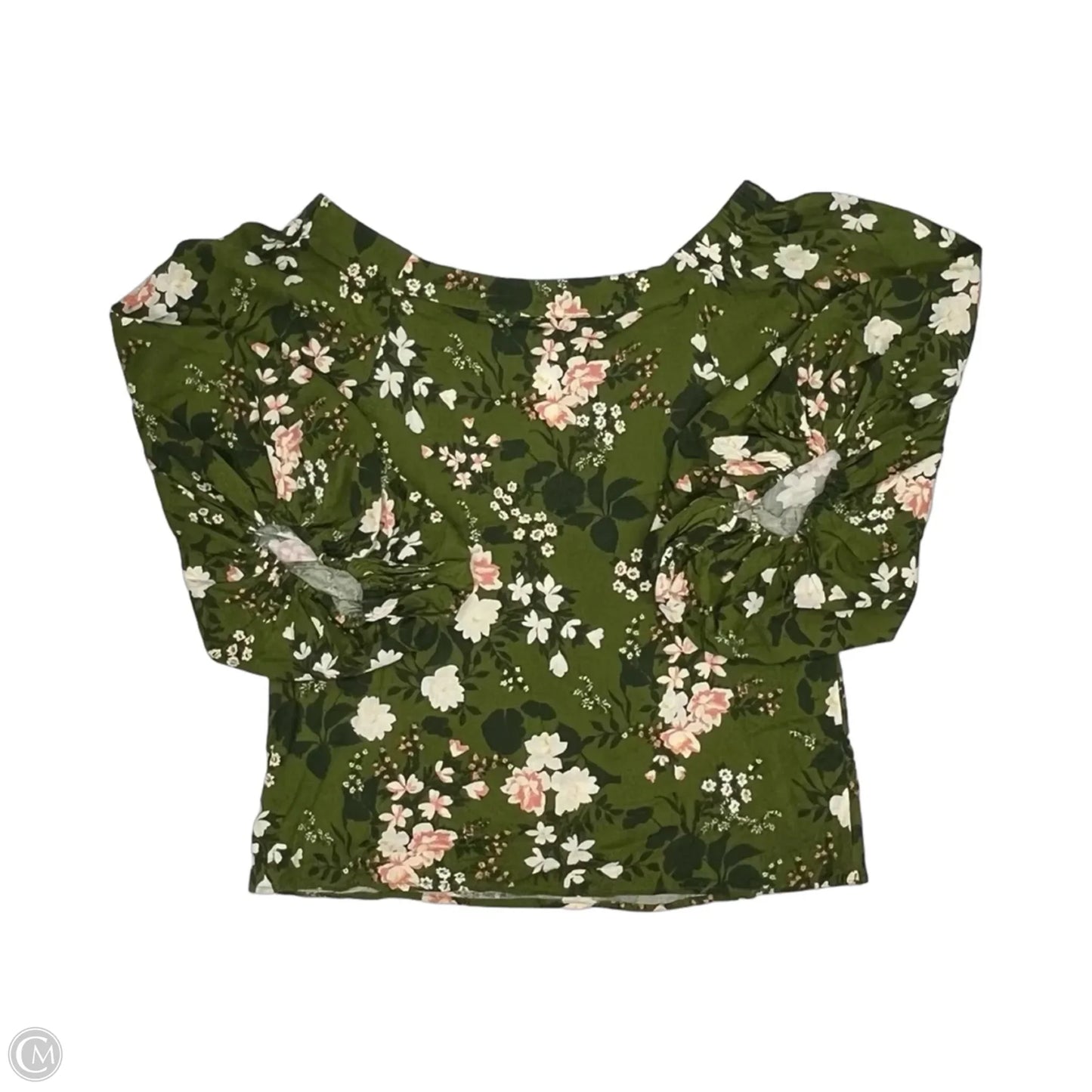Blouse 3/4 Sleeve By Sugar Lips In Green, Size: M