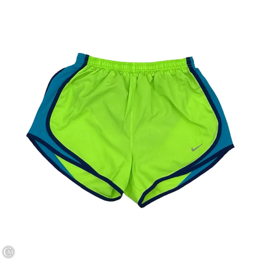 Athletic Shorts By Nike Apparel In Blue & Green, Size: S