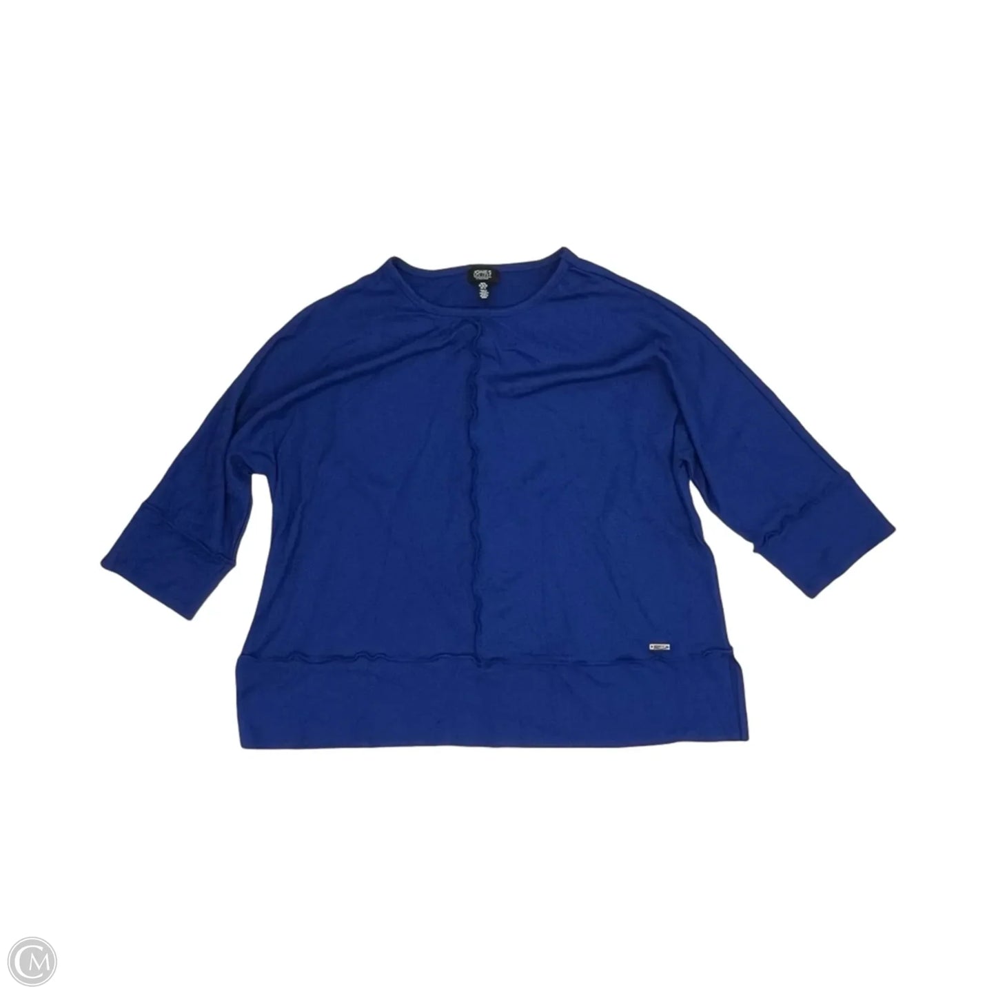 Top 3/4 Sleeve By Jones New York In Blue, Size: 1x