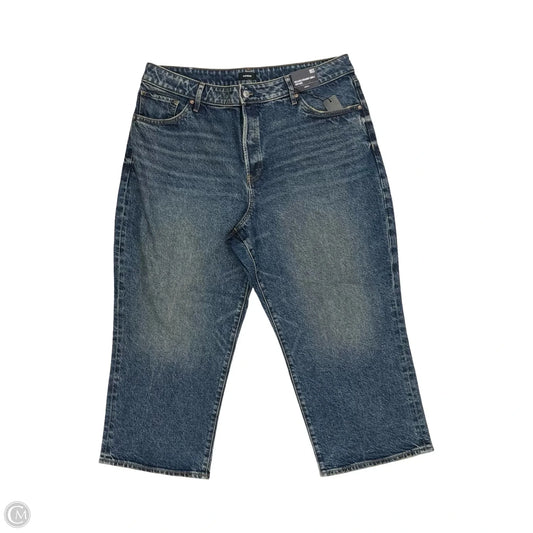 Jeans Boyfriend By Express In Blue Denim, Size: 16