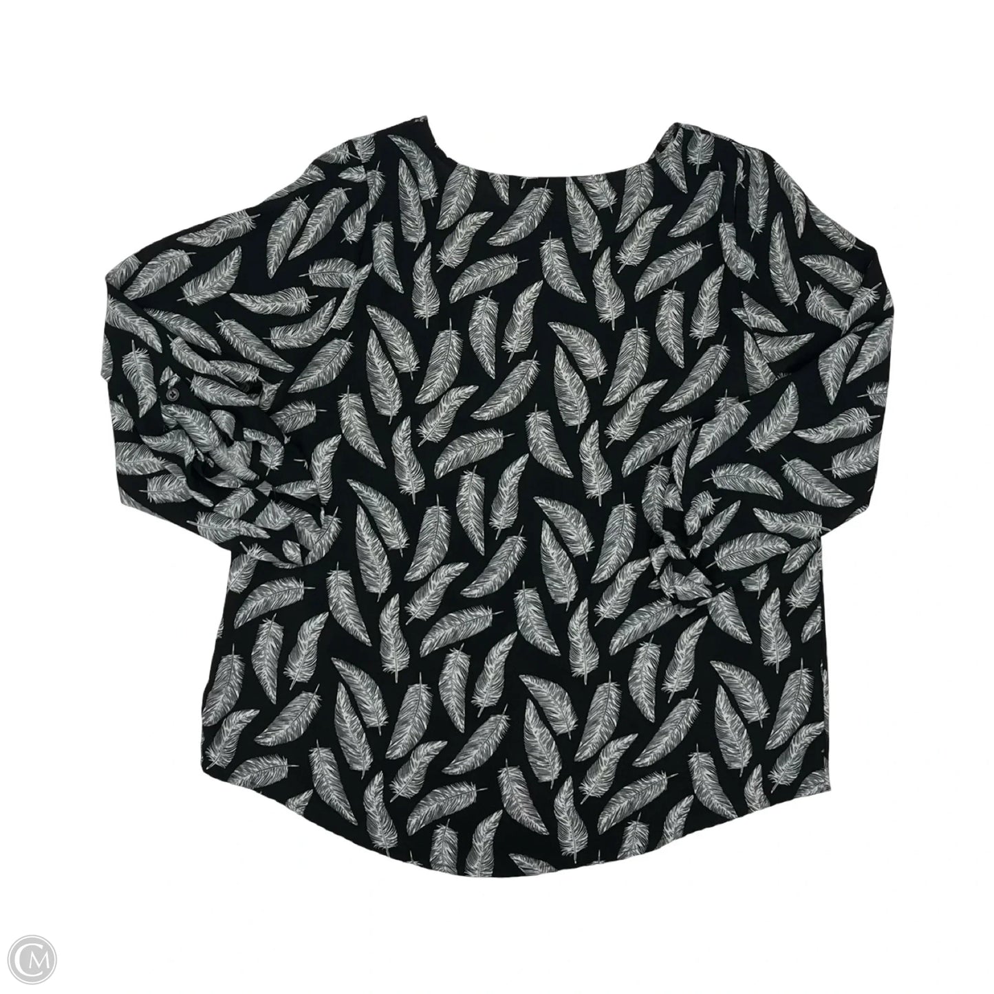 Blouse 3/4 Sleeve By 41 Hawthorn In Black & White, Size: S