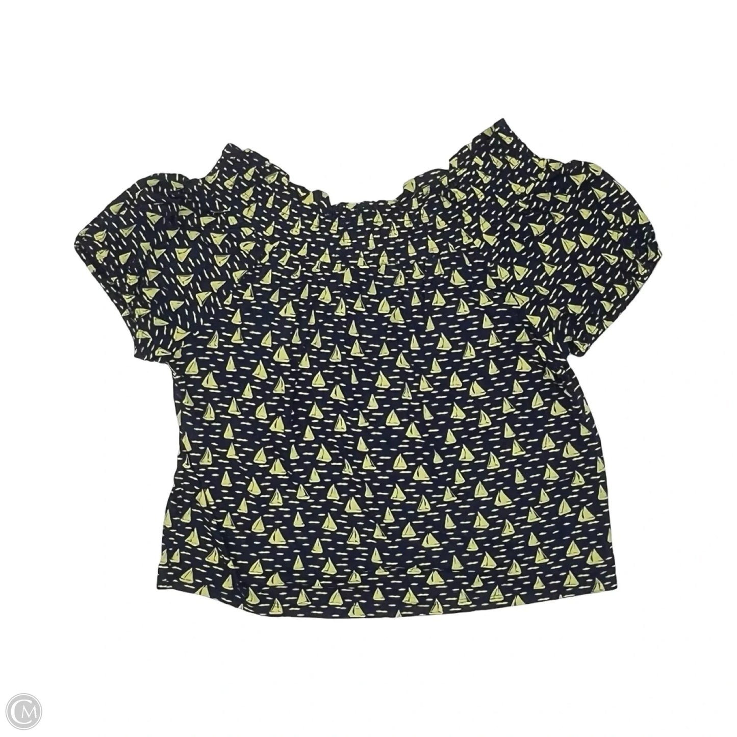 Top Short Sleeve By Porridge In Blue & Green, Size: L