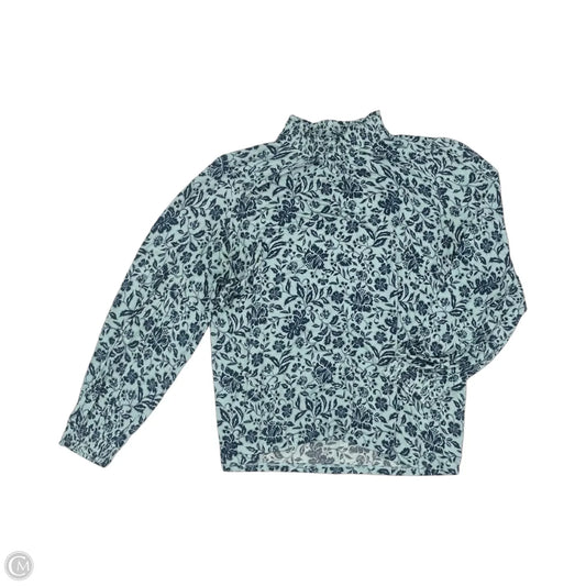 Top Long Sleeve By Ann Taylor In Aqua, Size: L