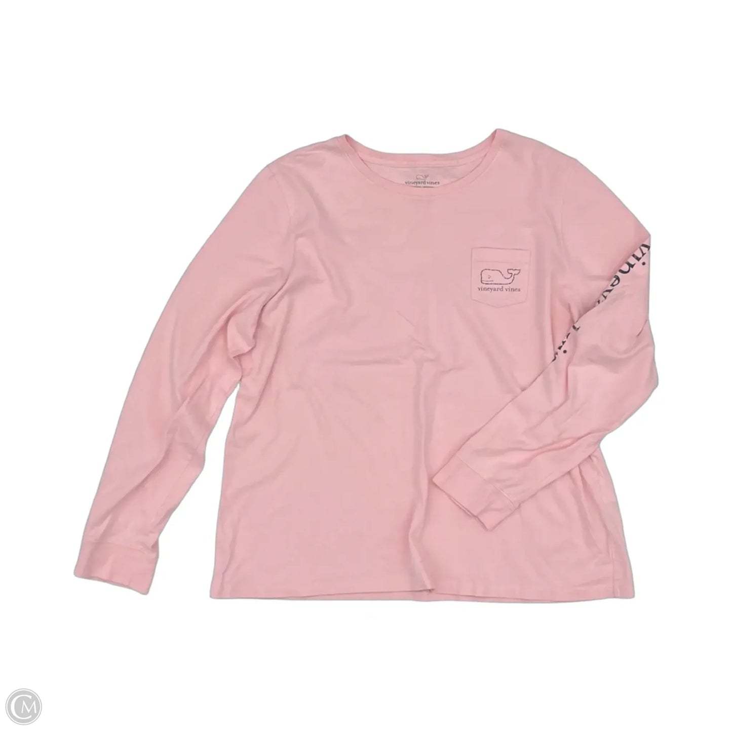 Top Long Sleeve By Vineyard Vines In Pink, Size: Xl