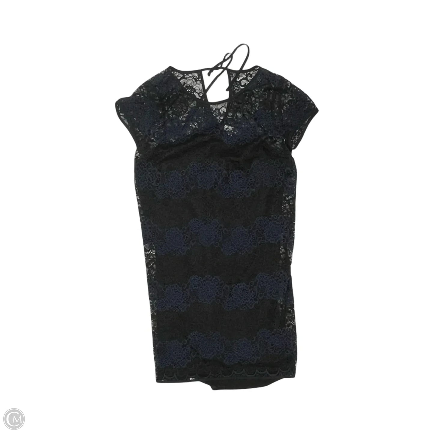 Dress Party Short By Loft In Black & Blue, Size: 12