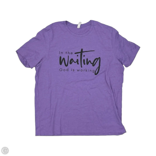 Top Short Sleeve By Bella + Canvas In Purple, Size: 2x