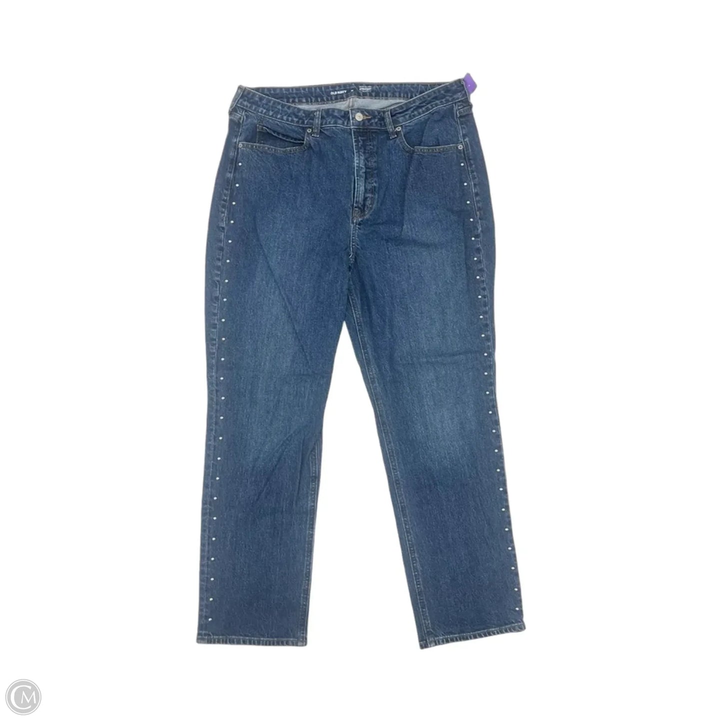 Jeans Straight By Old Navy In Blue Denim, Size: 16