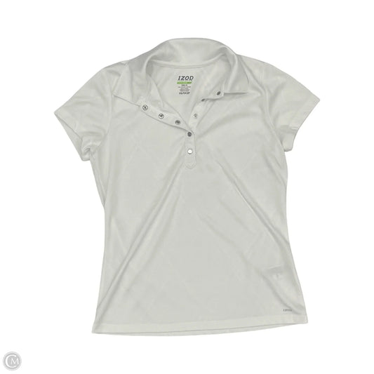 Athletic Top Short Sleeve By Izod In White, Size: Xs