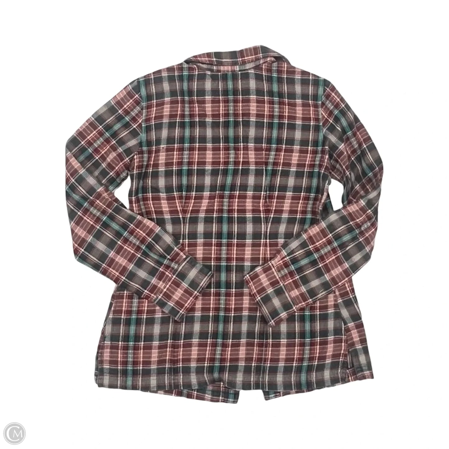 Top Long Sleeve By Patagonia In Green & Red, Size: Xs