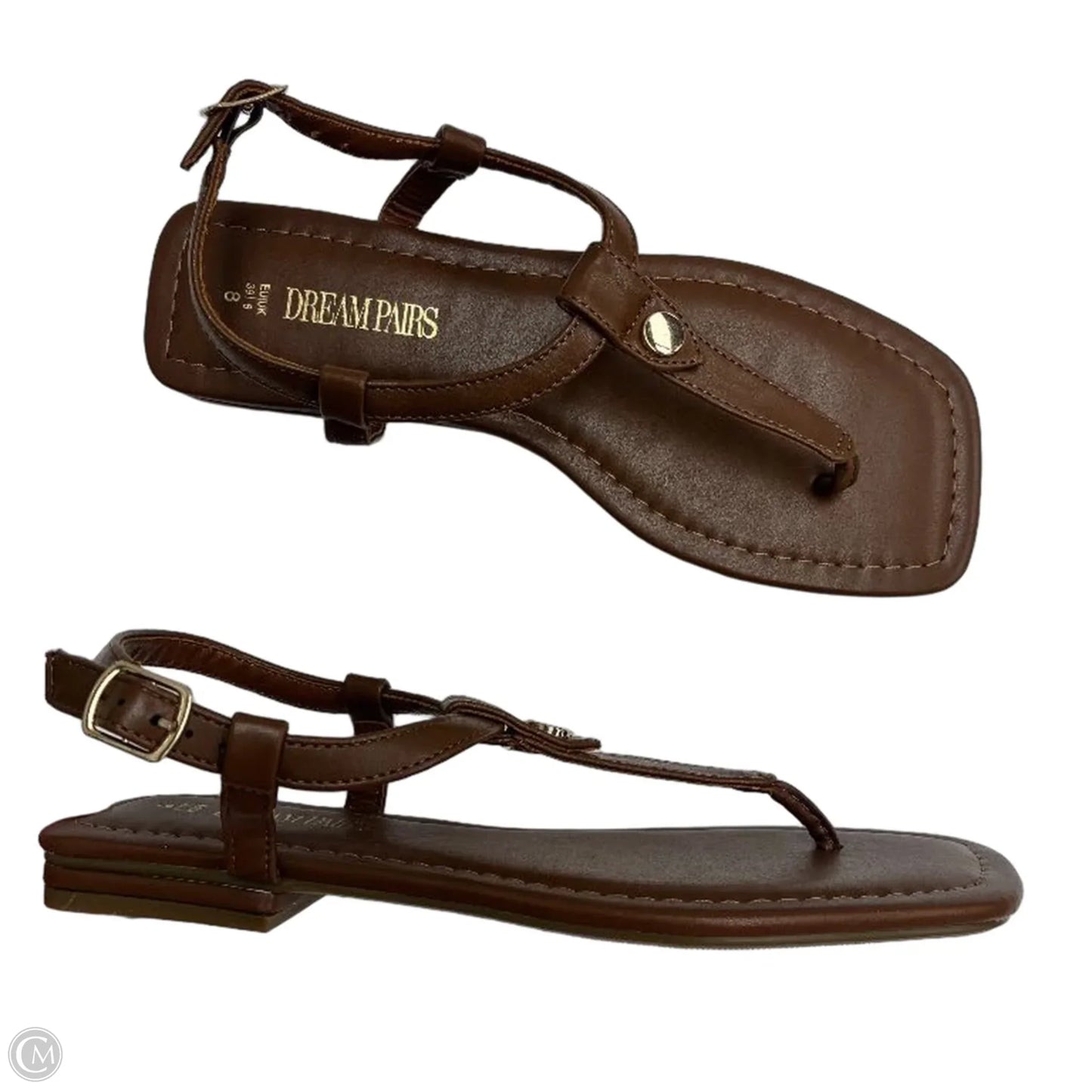 Sandals Flats By Dreamers In Tan, Size: 8