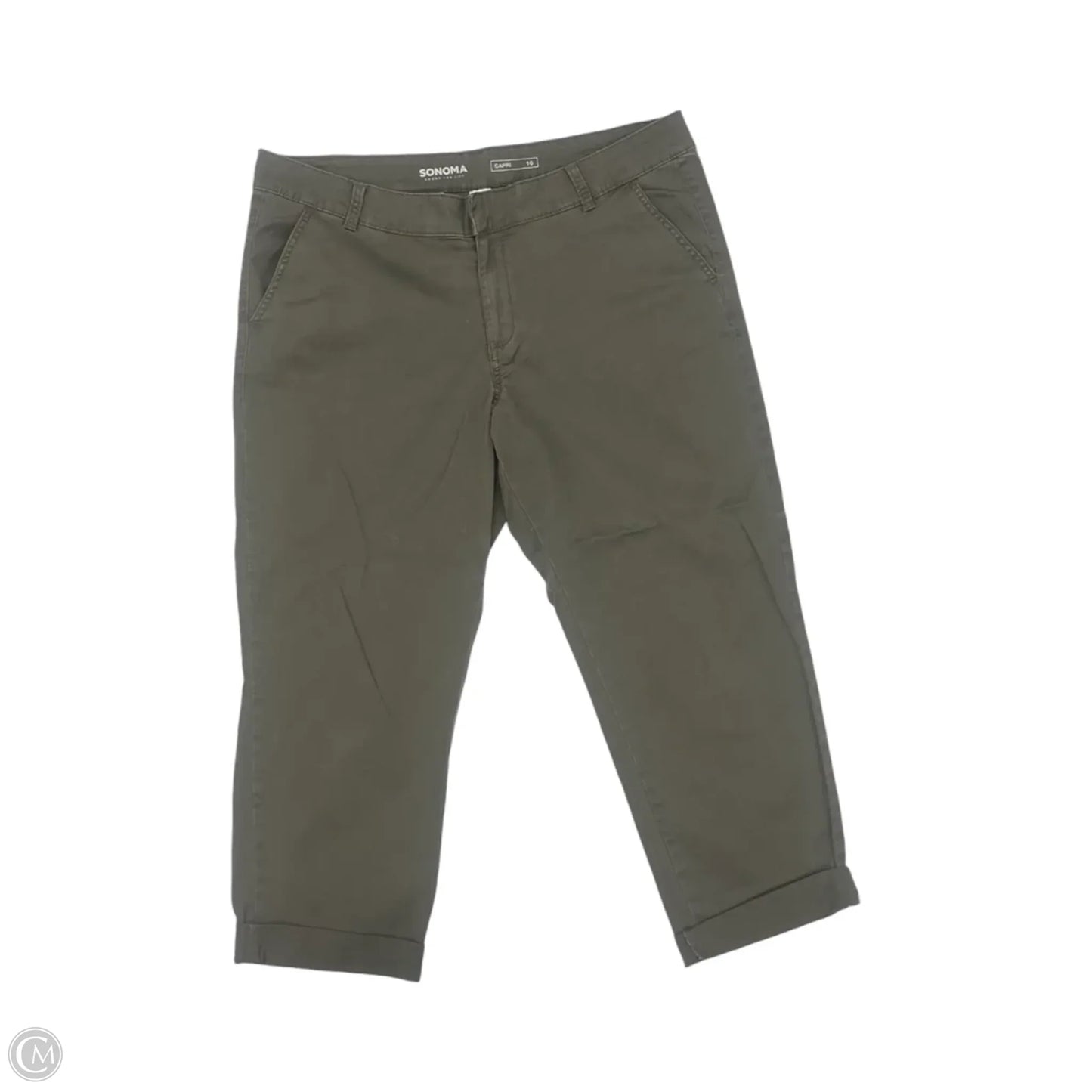 Pants Cropped By Sonoma In Green, Size: 16