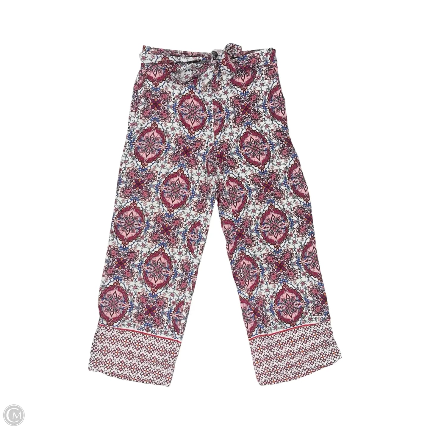 Pants Wide Leg By Loft In Pink & White, Size: S