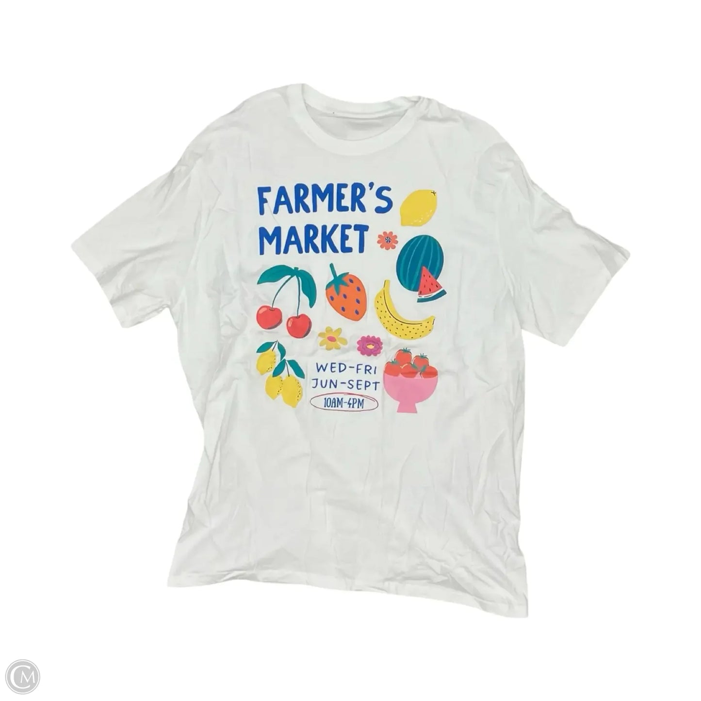 Top Short Sleeve By Clothes Mentor In White, Size: Xxl