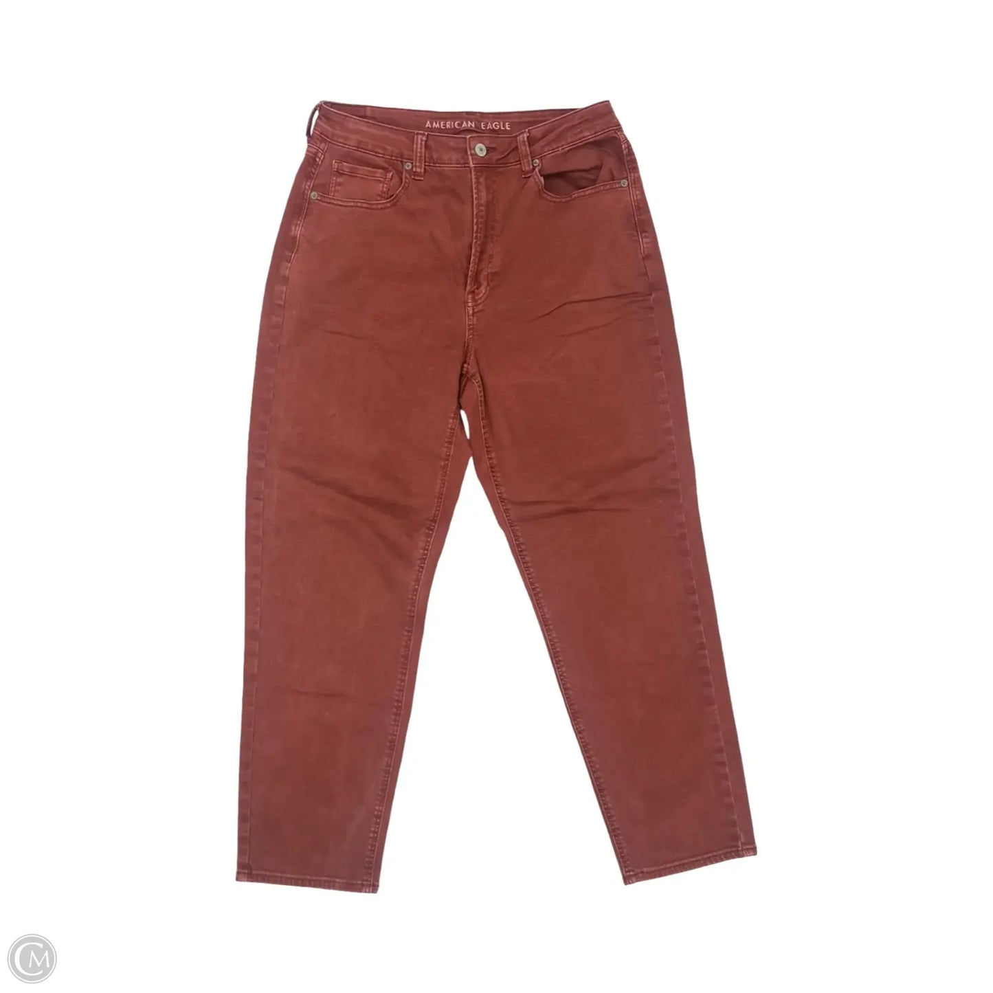Jeans Straight By American Eagle In Red Denim, Size: 12