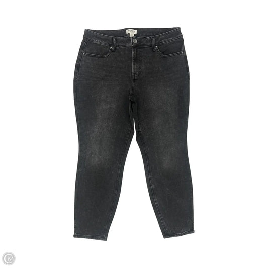 Jeans Skinny By Maurices In Black Denim, Size: L