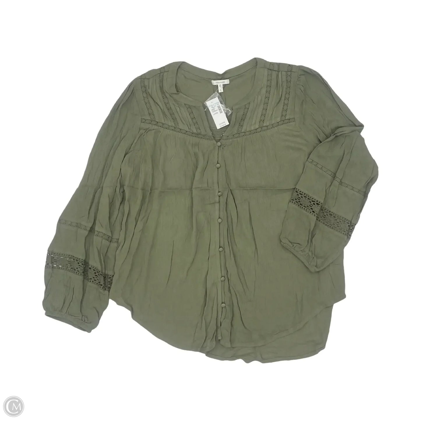 Blouse Long Sleeve By Maurices In Green, Size: L