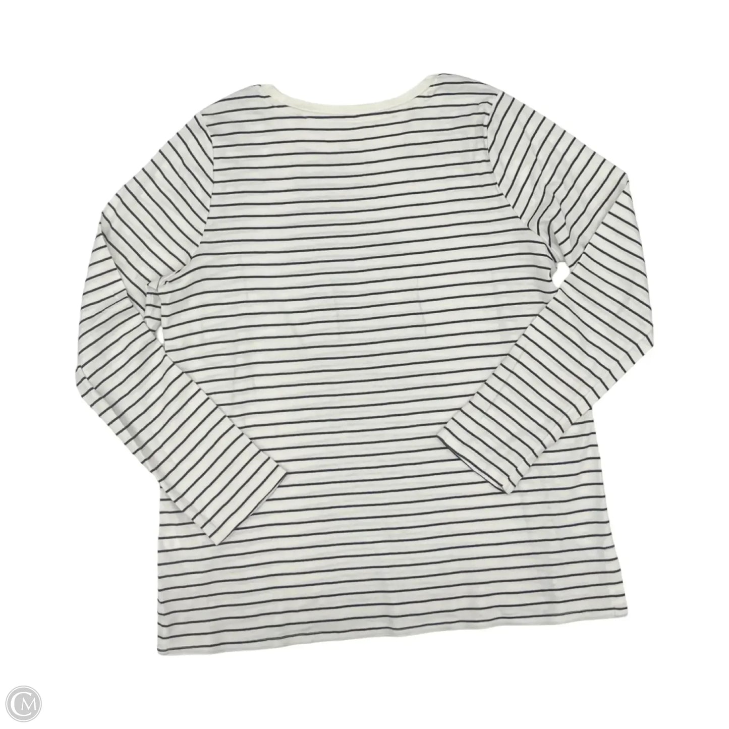Top Long Sleeve By J. Jill In Black & White, Size: L
