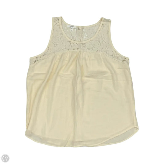 Blouse Sleeveless By Maurices In Cream, Size: L