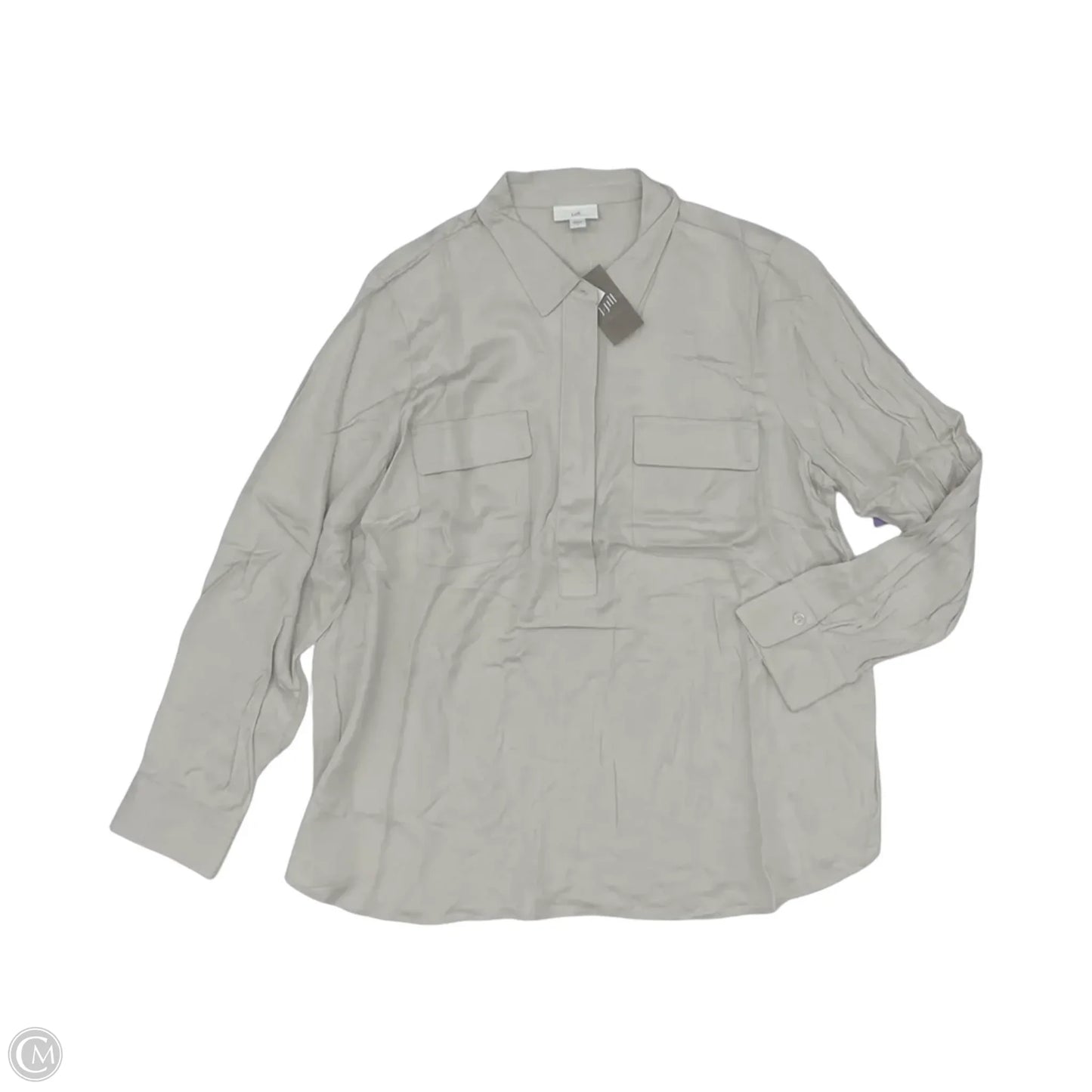 Blouse Long Sleeve By J. Jill In Cream, Size: L