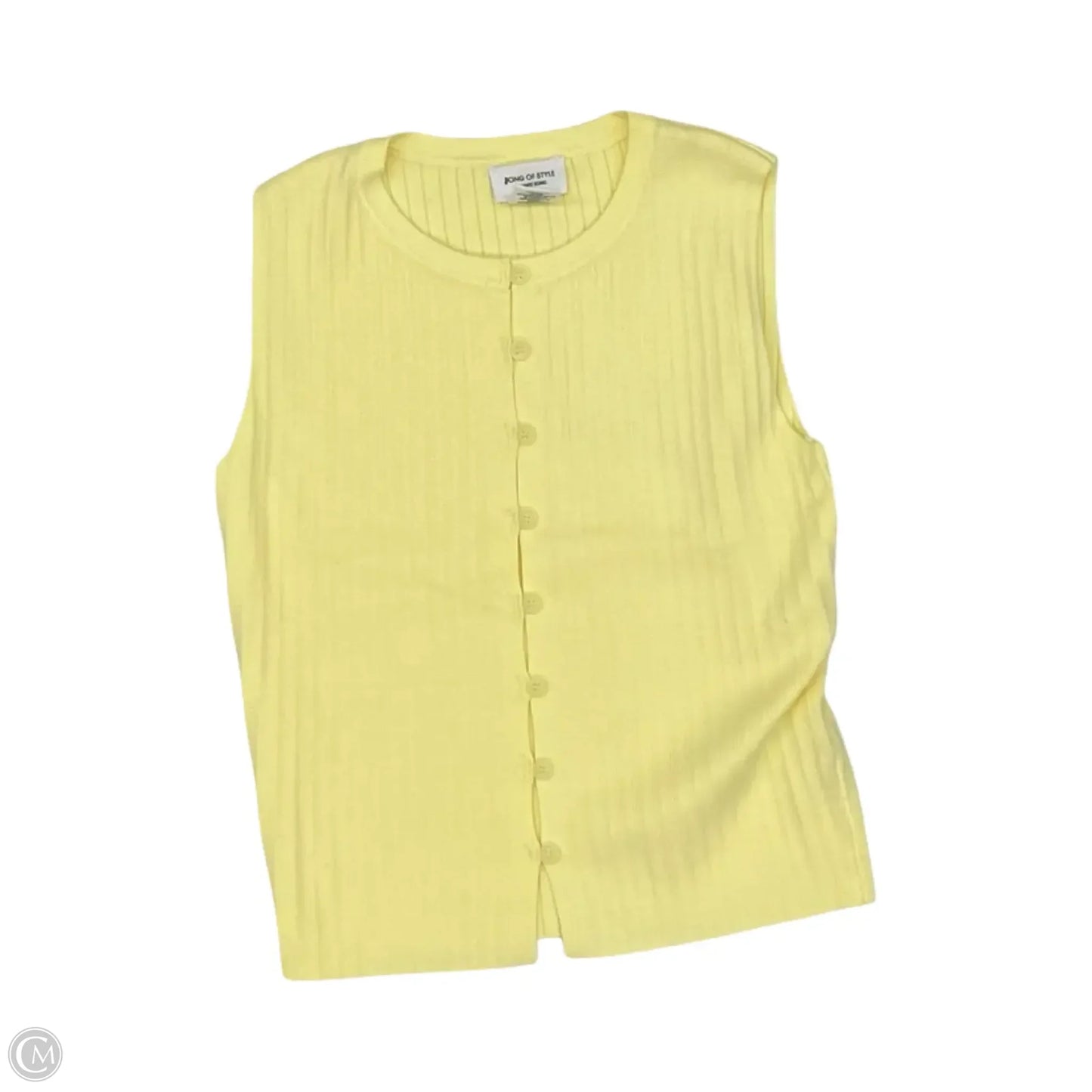Top Sleeveless By Clothes Mentor In Yellow, Size: Xs