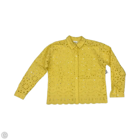 Blouse Long Sleeve By J. Jill In Yellow, Size: S