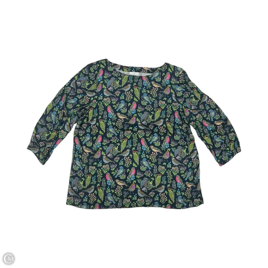Blouse 3/4 Sleeve By J. Jill In Blue, Size: L