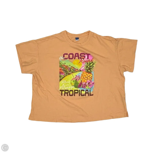 Top Short Sleeve By Old Navy In Orange, Size: Xl