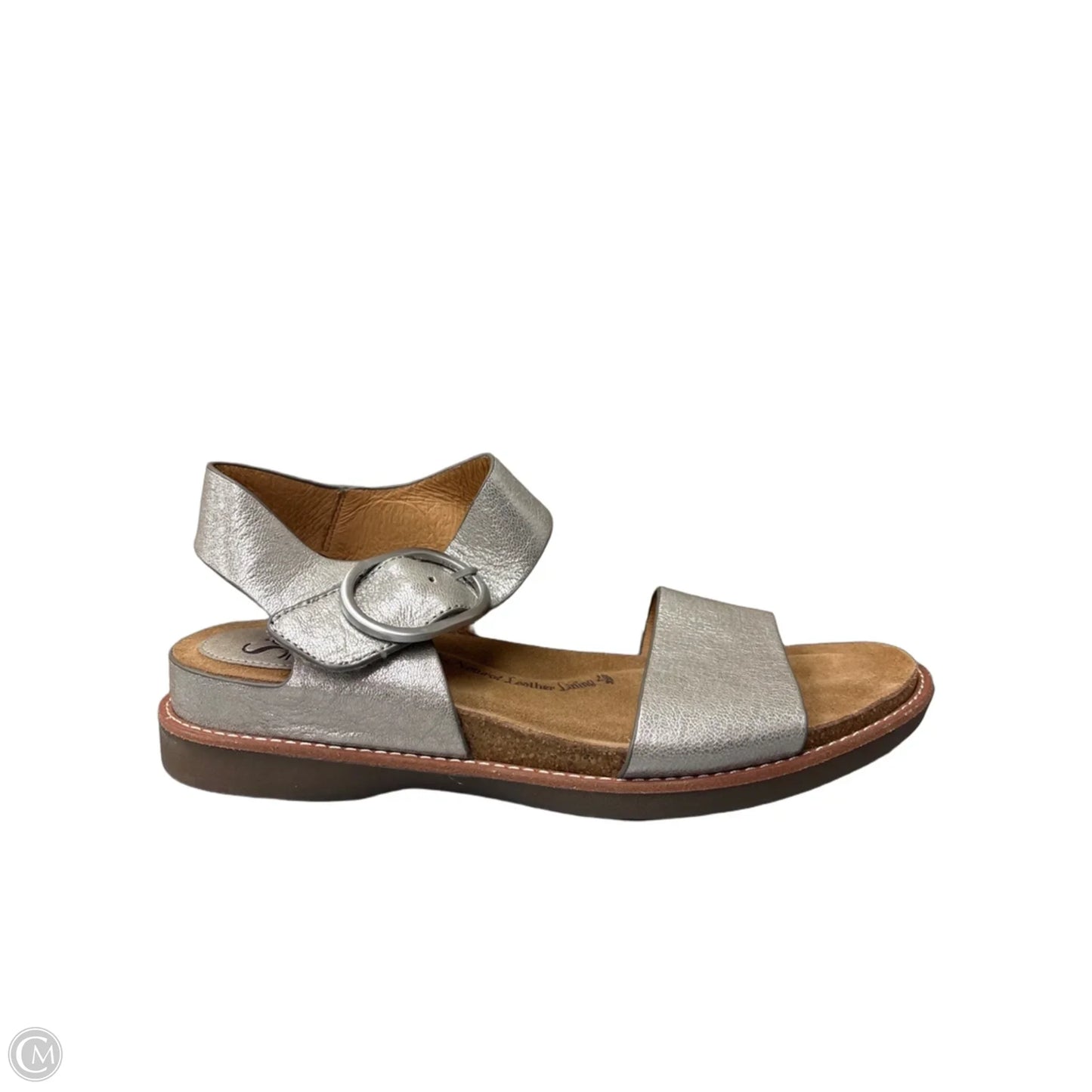 Sandals Flats By Sofft In Silver, Size: 8.5