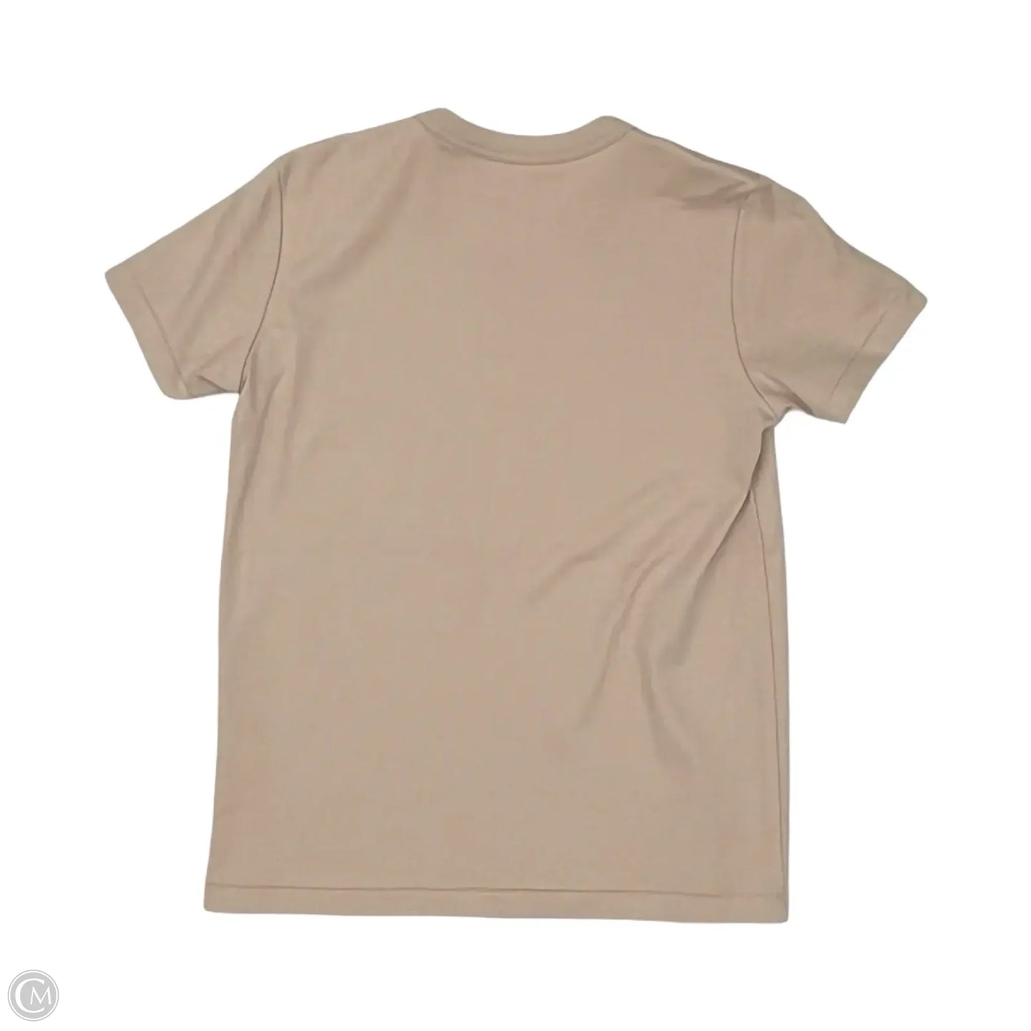 Top Short Sleeve Basic By Uniqlo In Tan, Size: M