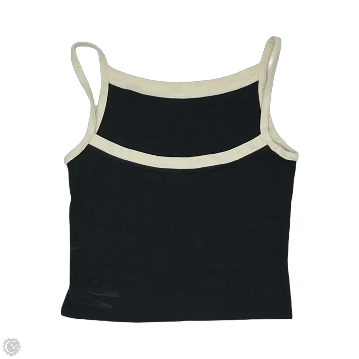 Athletic Tank Top By Lululemon In Black & Cream, Size: S