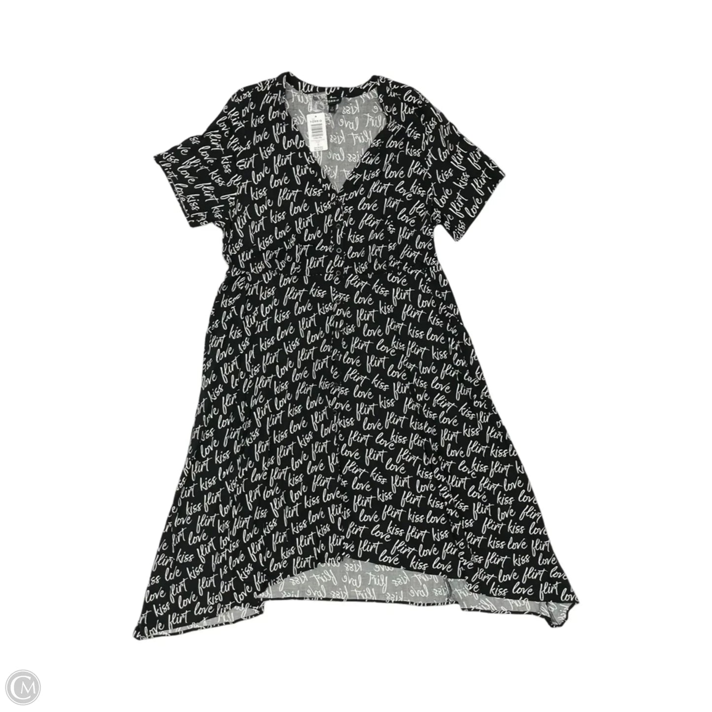 Dress Casual Midi By Torrid In Black & White, Size: 2x