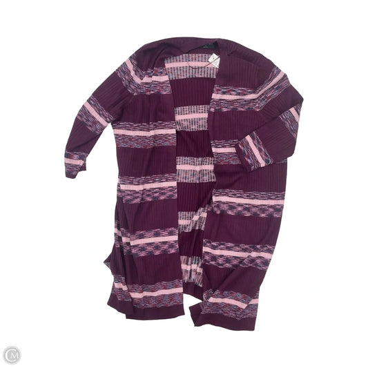 Sweater Cardigan By Lane Bryant In Purple, Size: 2x