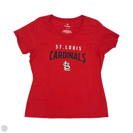 Athletic Top Short Sleeve By Fanatics In Red, Size: Xl