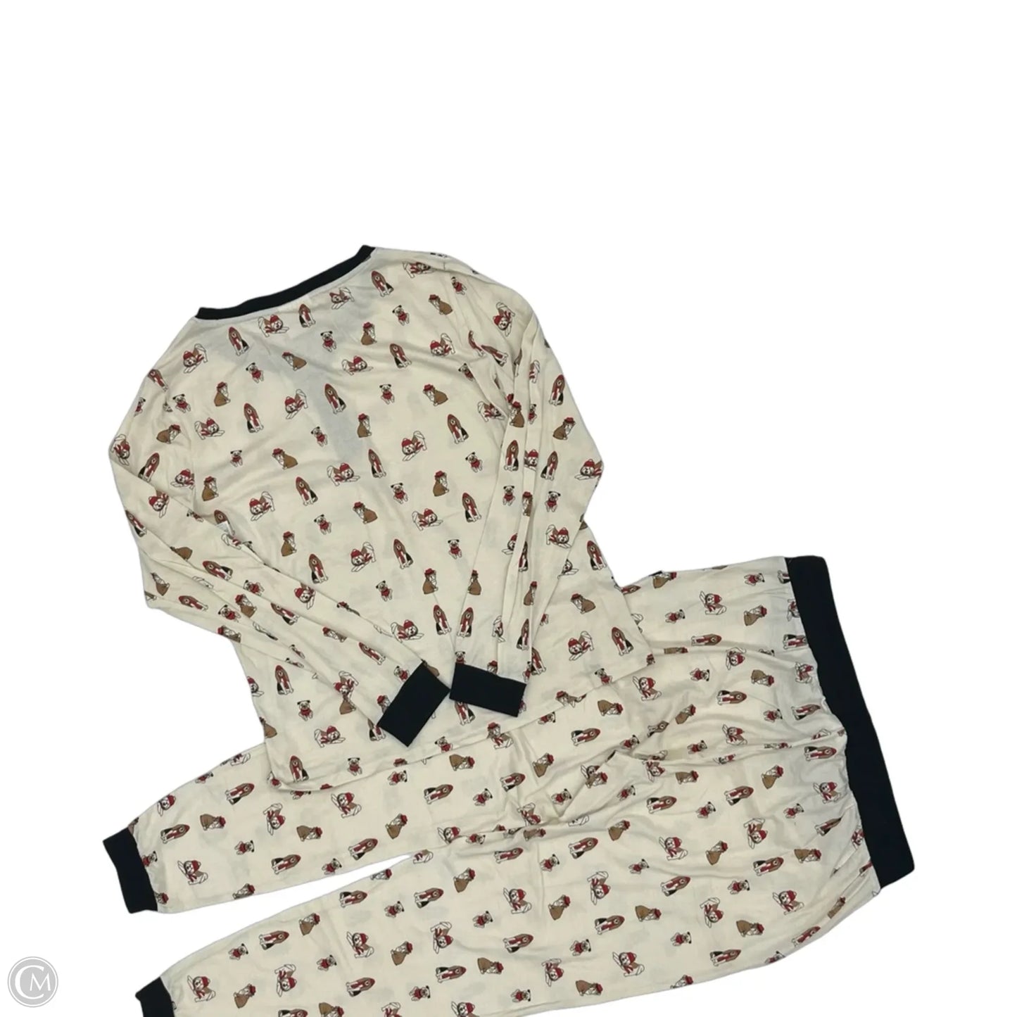 Pajamas 2pc By Serra In Cream, Size: L