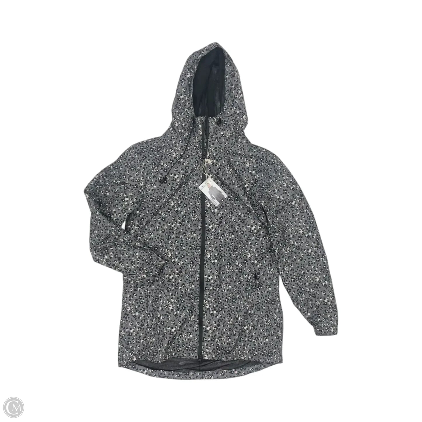 Jacket Windbreaker By Crane In Grey, Size: S